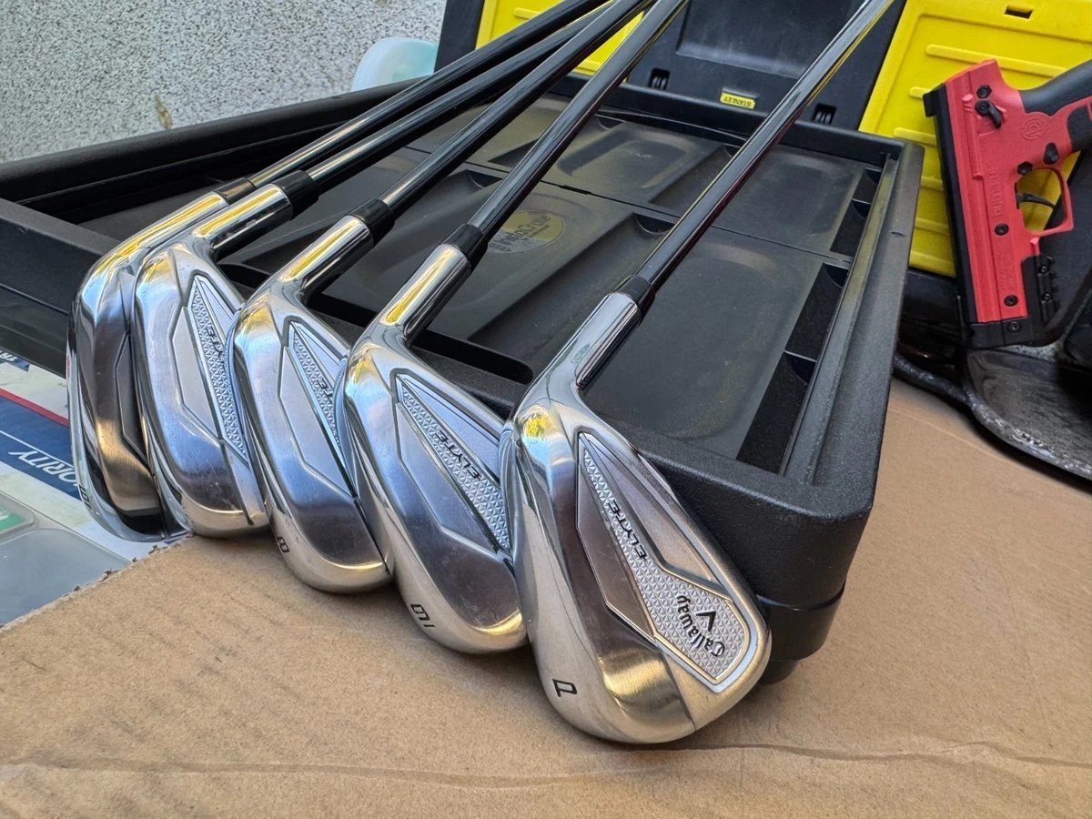 Callaway Elyte Graphite Irons (6–P) – Right Handed, Mamiya Recoil DART 70R