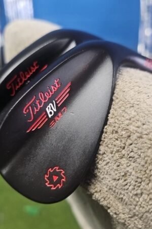 VOKEY SM7 BLACK NITRIDE 2 WEDGE SET 56 & 60 SPINE ALIGNED NEW BLACK KBS 610 TOUR