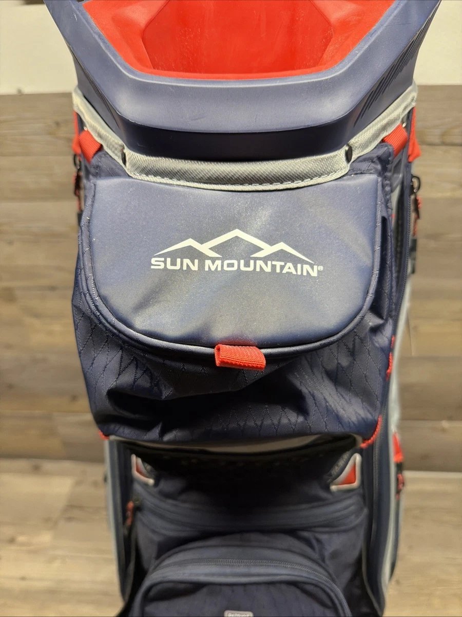 Sun Mountain Golf Cart Bag C130 5-Way USA Flag Red White Blue with Rain Cover! - Image 3