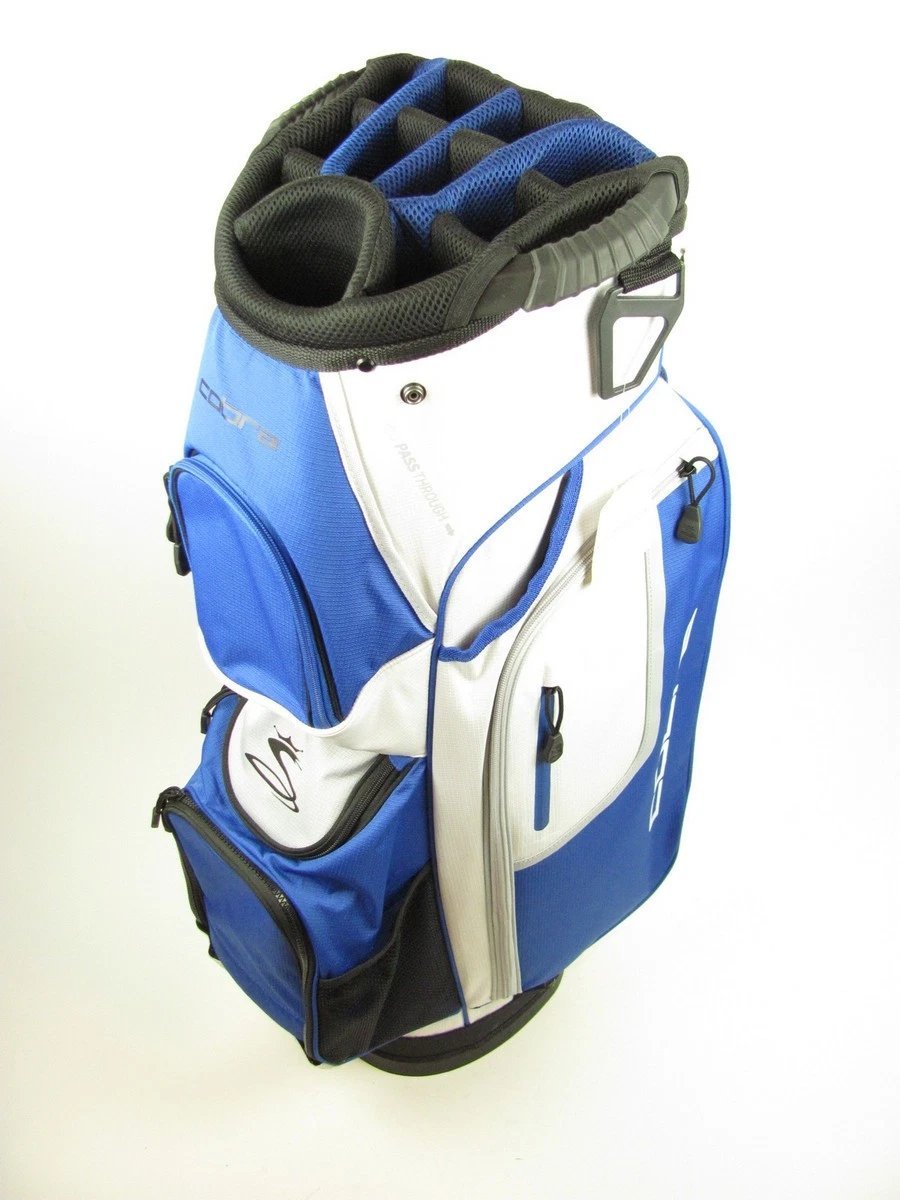 NEW Cobra FlyXL Cart Golf Bag BLUE/WHITE 14 Dividers - Image 4
