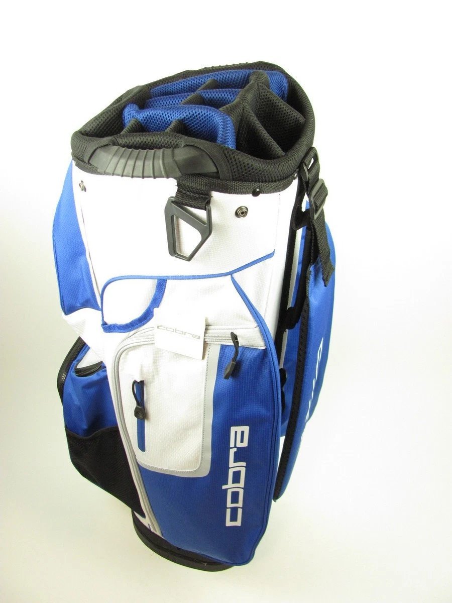 NEW Cobra FlyXL Cart Golf Bag BLUE/WHITE 14 Dividers - Image 5