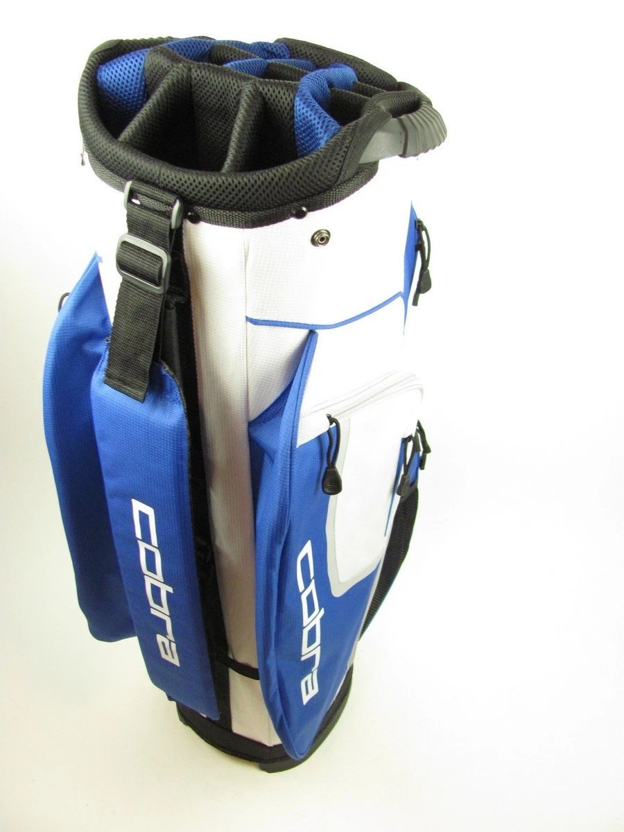 NEW Cobra FlyXL Cart Golf Bag BLUE/WHITE 14 Dividers - Image 2