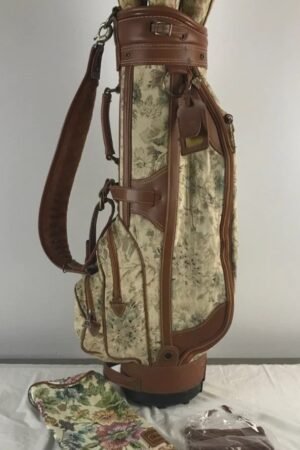 vintage Coach Collection Daiwa Paisley Tapestry Golf Bag Head Covers Rain Cover