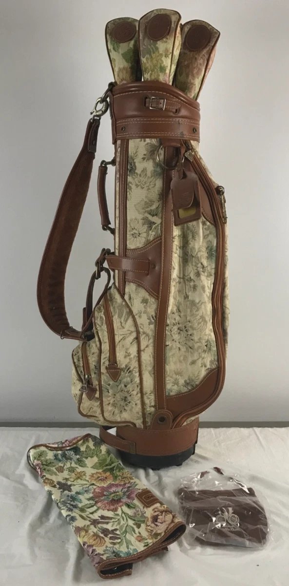 vintage Coach Collection Daiwa Paisley Tapestry Golf Bag Head Covers Rain Cover
