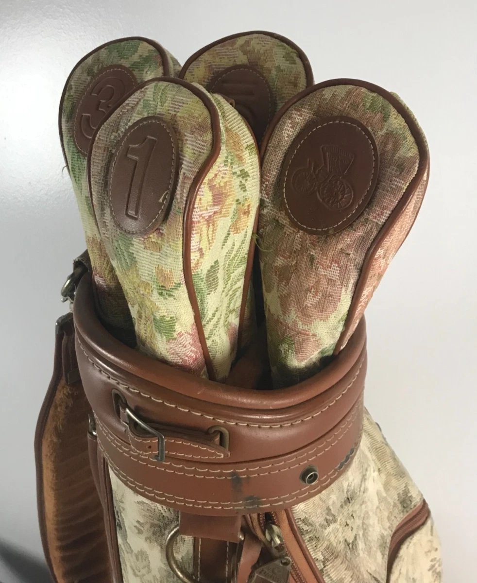 vintage Coach Collection Daiwa Paisley Tapestry Golf Bag Head Covers Rain Cover - Image 10