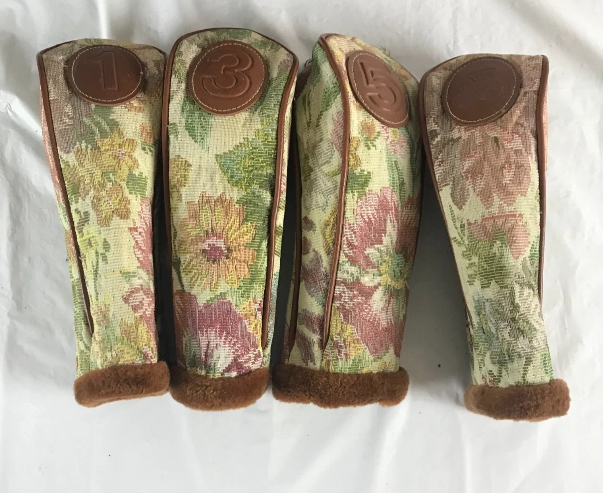 vintage Coach Collection Daiwa Paisley Tapestry Golf Bag Head Covers Rain Cover - Image 7