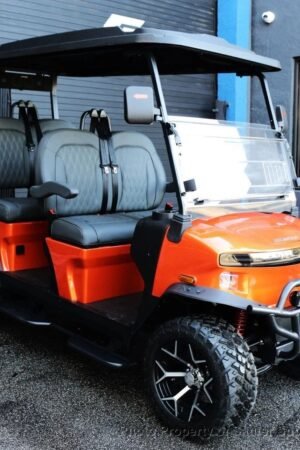 2025 Denago Rover EL Lava Orange Charcoal Diamond Stitched Forward Facing Seats