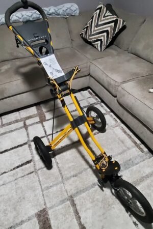 Sun Mountain Push Pull Golf Speed Cart 3-Wheel - Folding/Collapsible YELLOW
