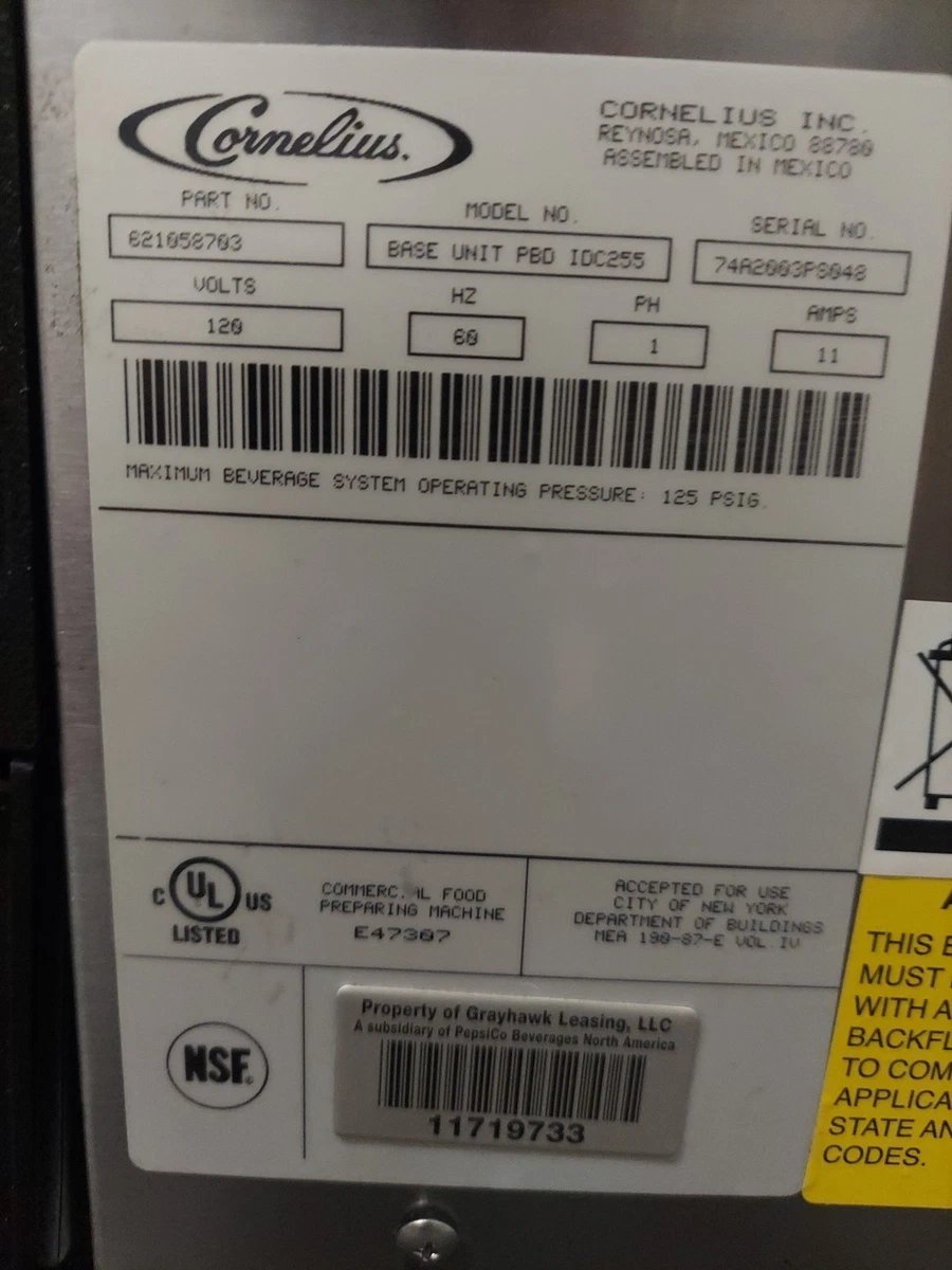 Cornelius IDC255 Fountain Drink Ice Beverage Dispenser, 8 Valves+ Ice Maker used. - Image 6