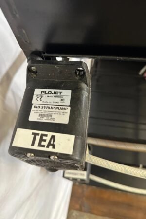 Flavor Shots Ice Soda Fountain Machine 8 Drink + Tea Dispenser, Flojet, Bib Rack used.