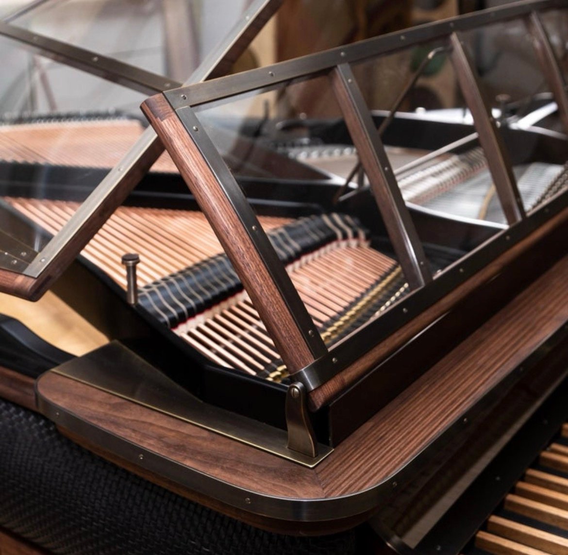 ❗A Keith Jarrett Solo Concert Grand❗Ph Grand Piano PH159 Legacy, Black Woven Leather, Oxidized Brass, Walnut Wood - Image 2