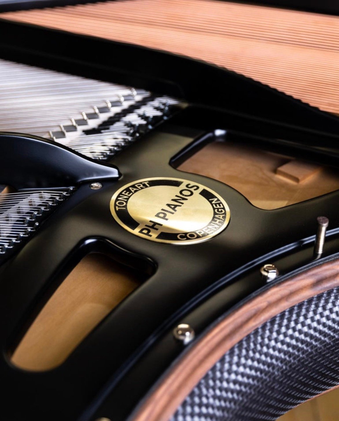 ❗A Keith Jarrett Solo Concert Grand❗Ph Grand Piano PH159 Legacy, Black Woven Leather, Oxidized Brass, Walnut Wood - Image 11