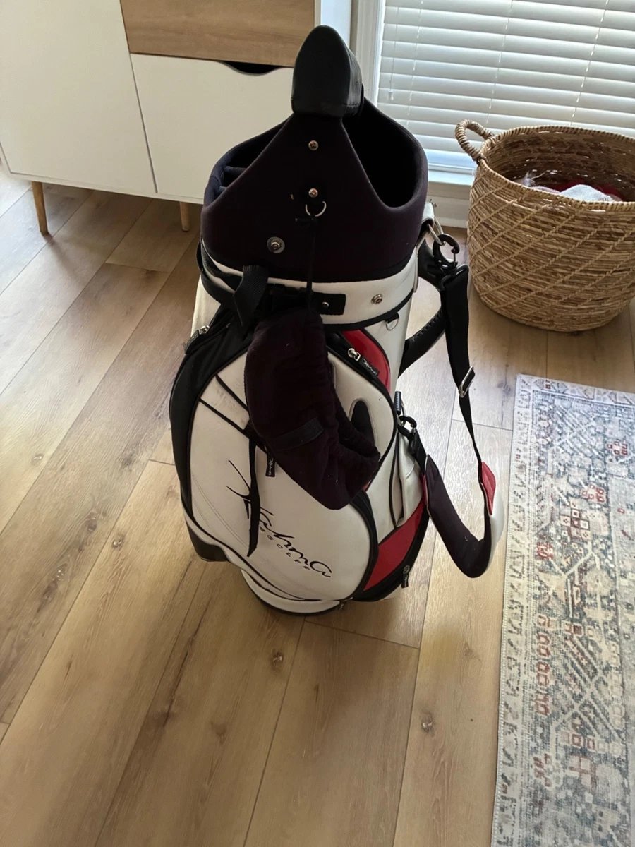 Rare - Kahma C5 Staff Leather bag - RH - Black/White/Red - Great for Push Carts - Image 12