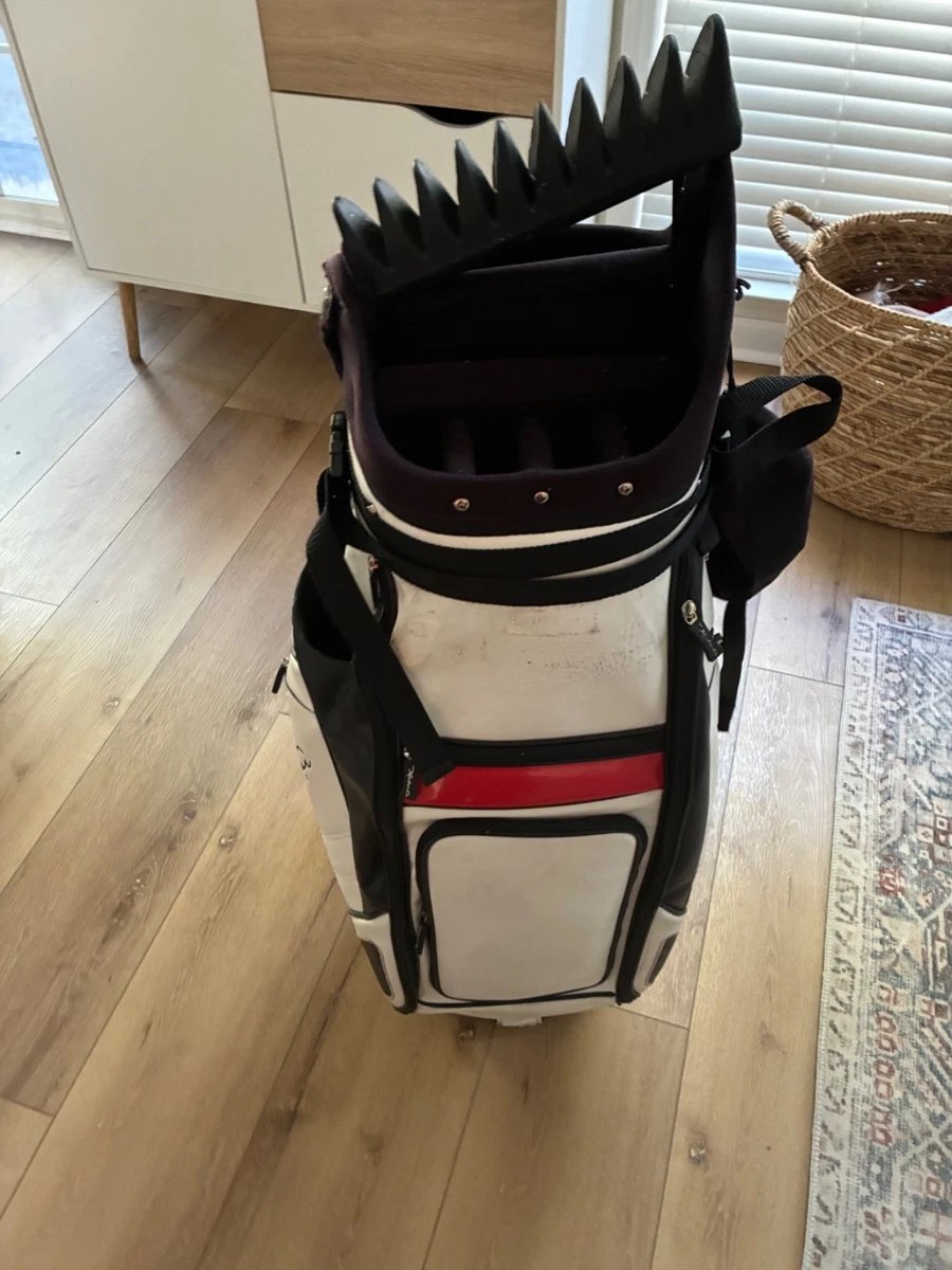 Rare - Kahma C5 Staff Leather bag - RH - Black/White/Red - Great for Push Carts - Image 3