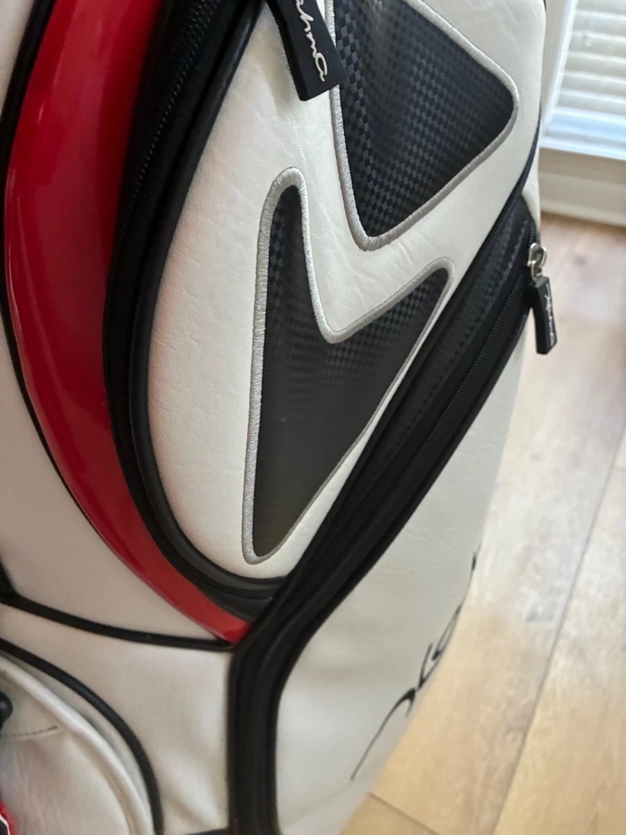 Rare - Kahma C5 Staff Leather bag - RH - Black/White/Red - Great for Push Carts - Image 6