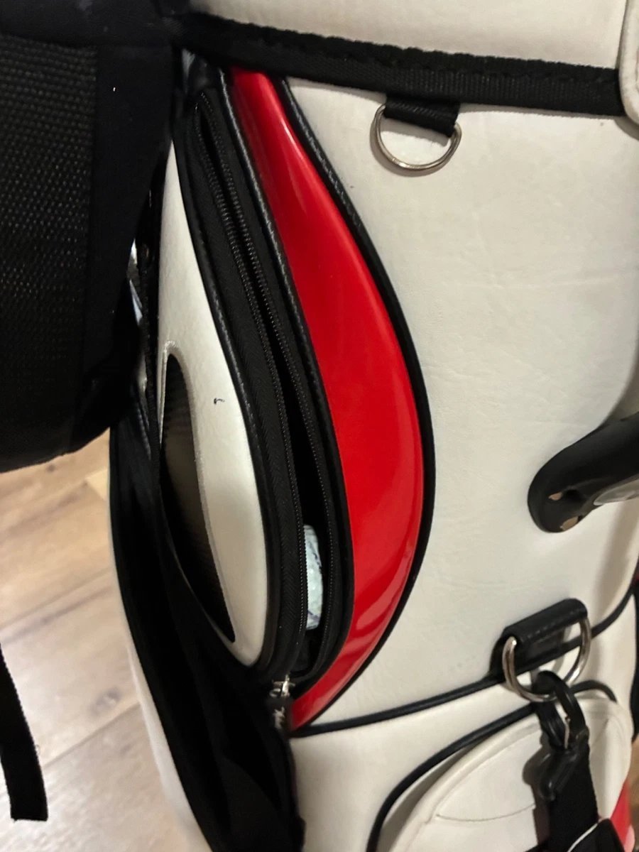 Rare - Kahma C5 Staff Leather bag - RH - Black/White/Red - Great for Push Carts - Image 10