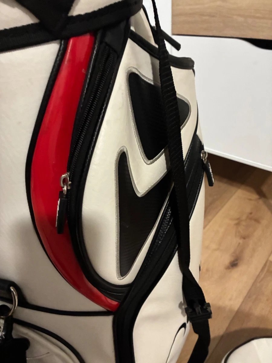 Rare - Kahma C5 Staff Leather bag - RH - Black/White/Red - Great for Push Carts - Image 11