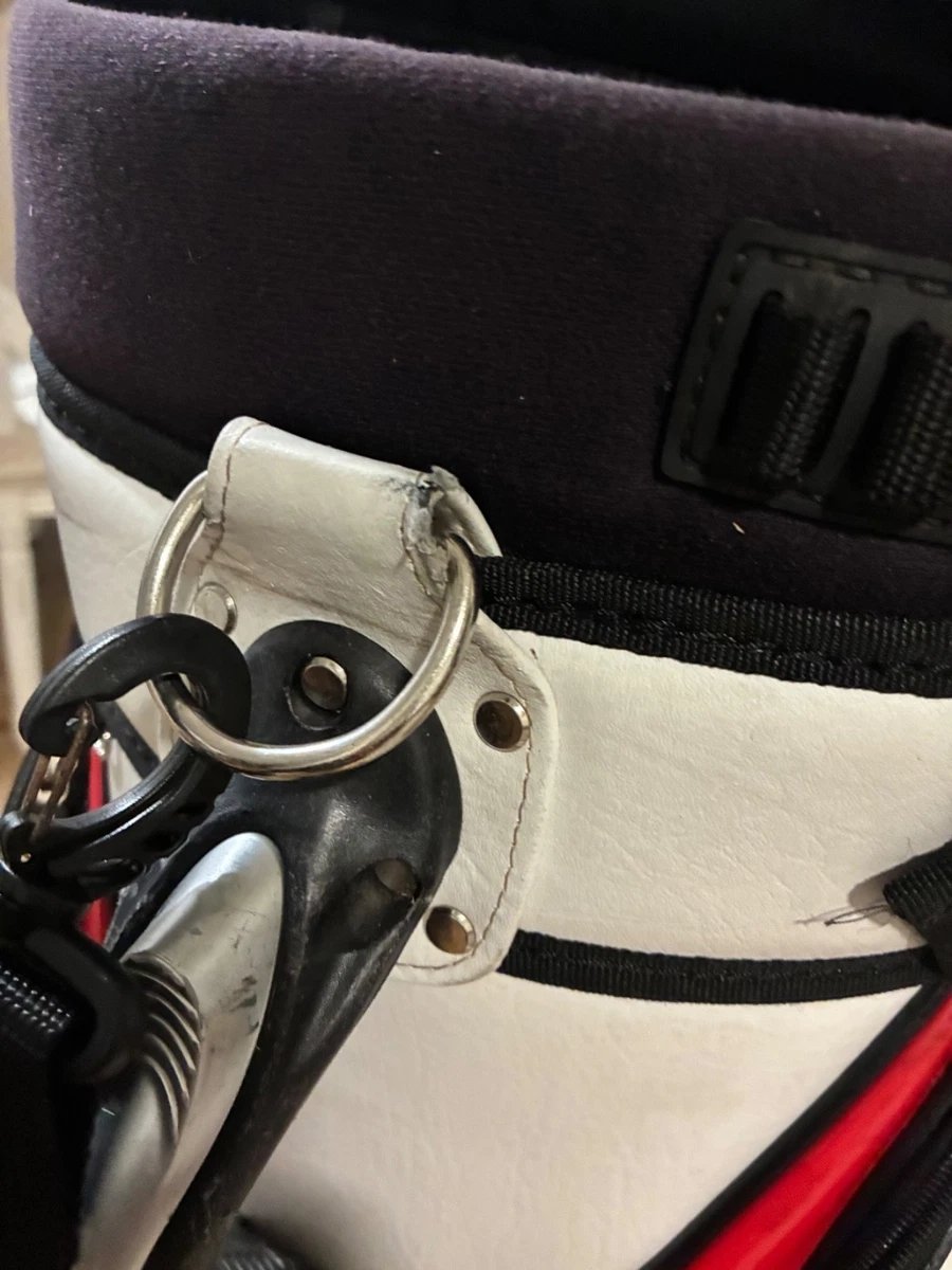 Rare - Kahma C5 Staff Leather bag - RH - Black/White/Red - Great for Push Carts - Image 14