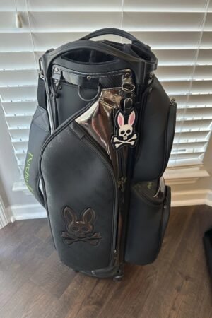 Psycho Bunny [with Cap] Golf Bag Men's Women's Black Exclusive edition 14 way
