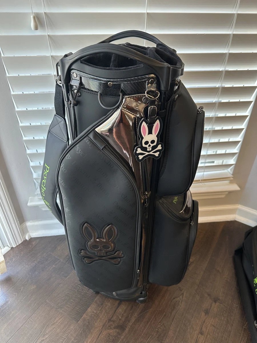 Psycho Bunny [with Cap] Golf Bag Men's Women's Black Exclusive edition 14 way