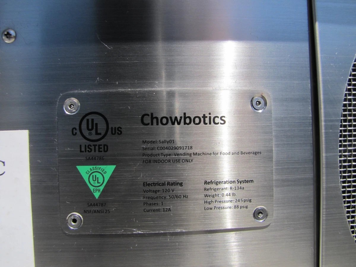 Chowbotics Sally01 Fresh Meal Salad Food Refrigerated Vending Machine AS IS 120V - Image 17