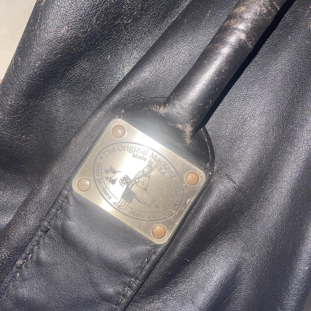 Vintage All Leather Peter Jacobsen Bag Black MacKenzie - Image 14