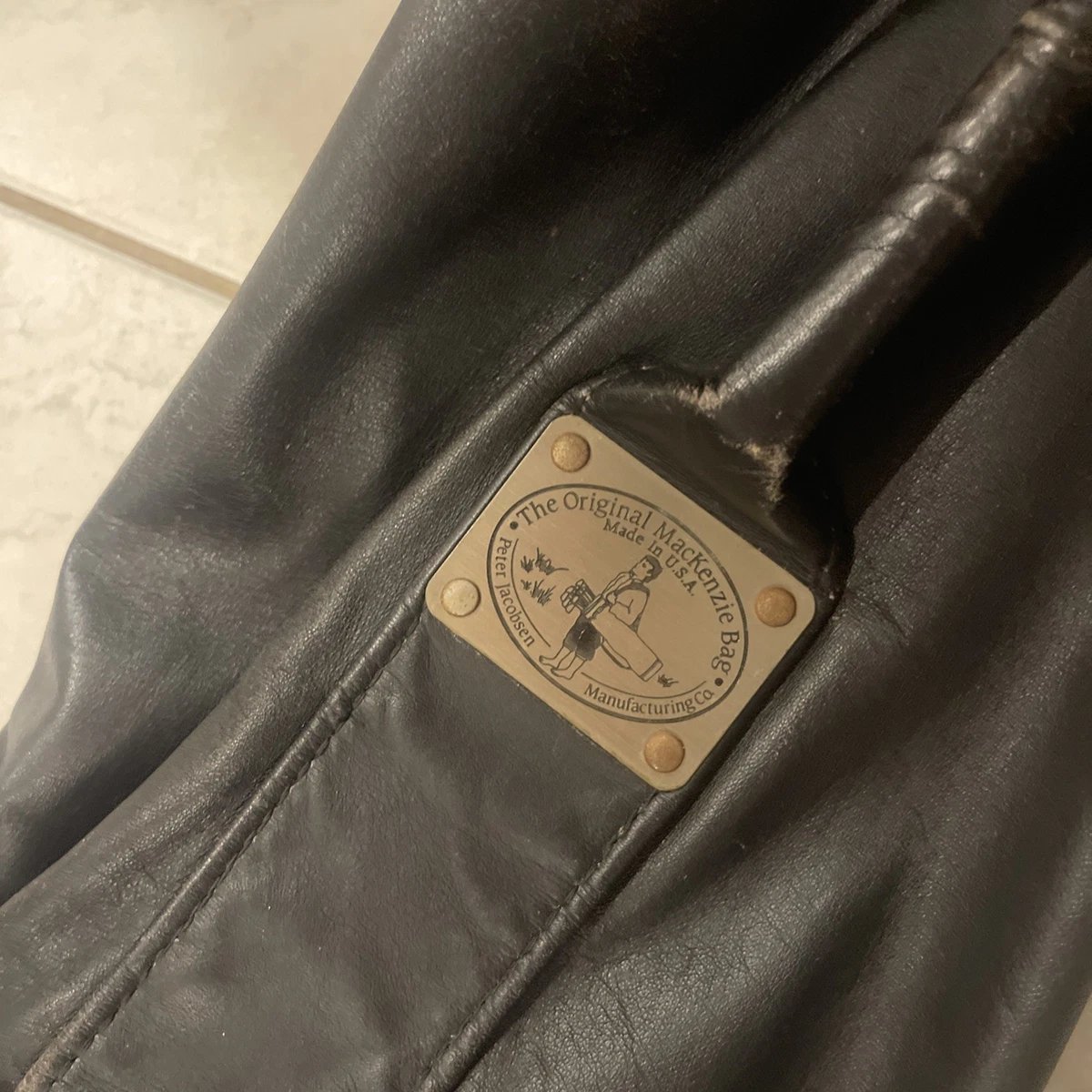 Vintage All Leather Peter Jacobsen Bag Black MacKenzie - Image 11